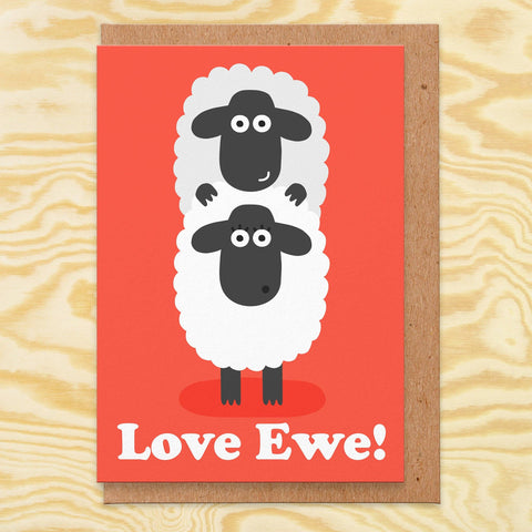 Love Ewe Pun Valentine's Day Card