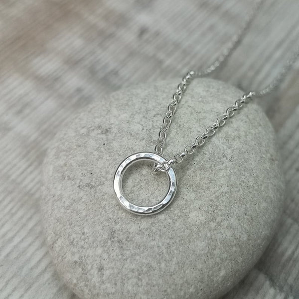 Circle Infinity Sterling Silver Necklace