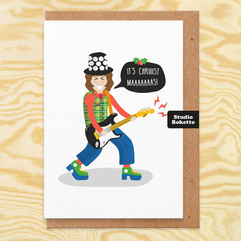 Slade Noddy Holder Christmas Card