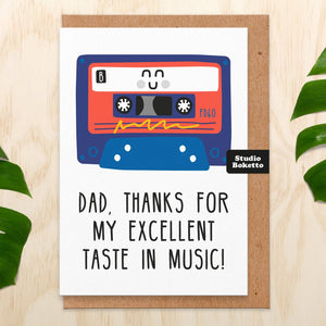 Taste In Music Father's Day Card