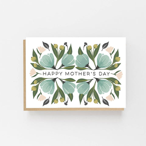 Floral Green Mother's Day Card