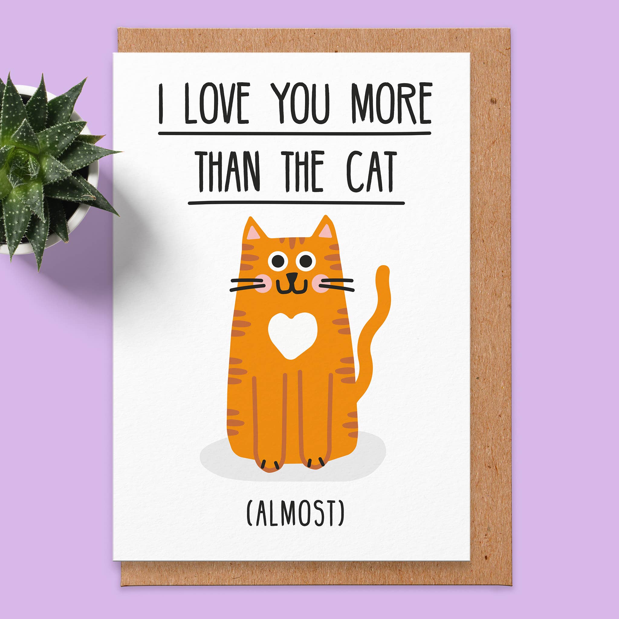 Ginger Cat Valentine's Card