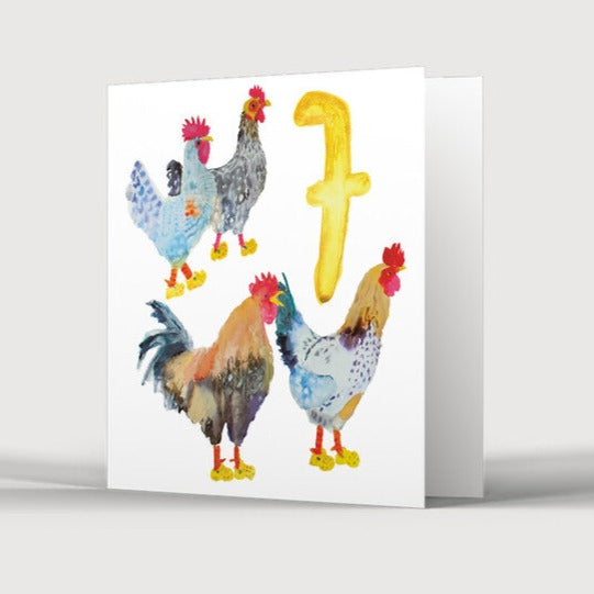 7th Birthday Card by Rosie Webb at Eclectic Gift Shop Bristol