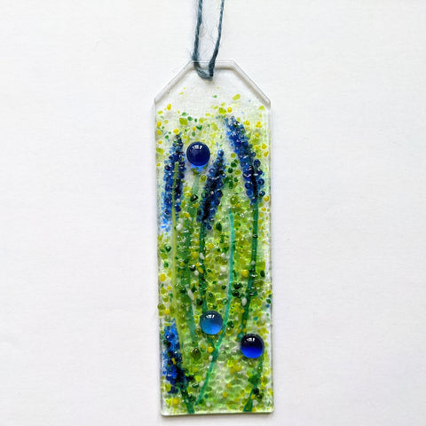 Allium and Lupine hanging glass decoration