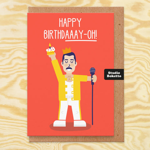 Queen, Freddie Mercury Birthday Card