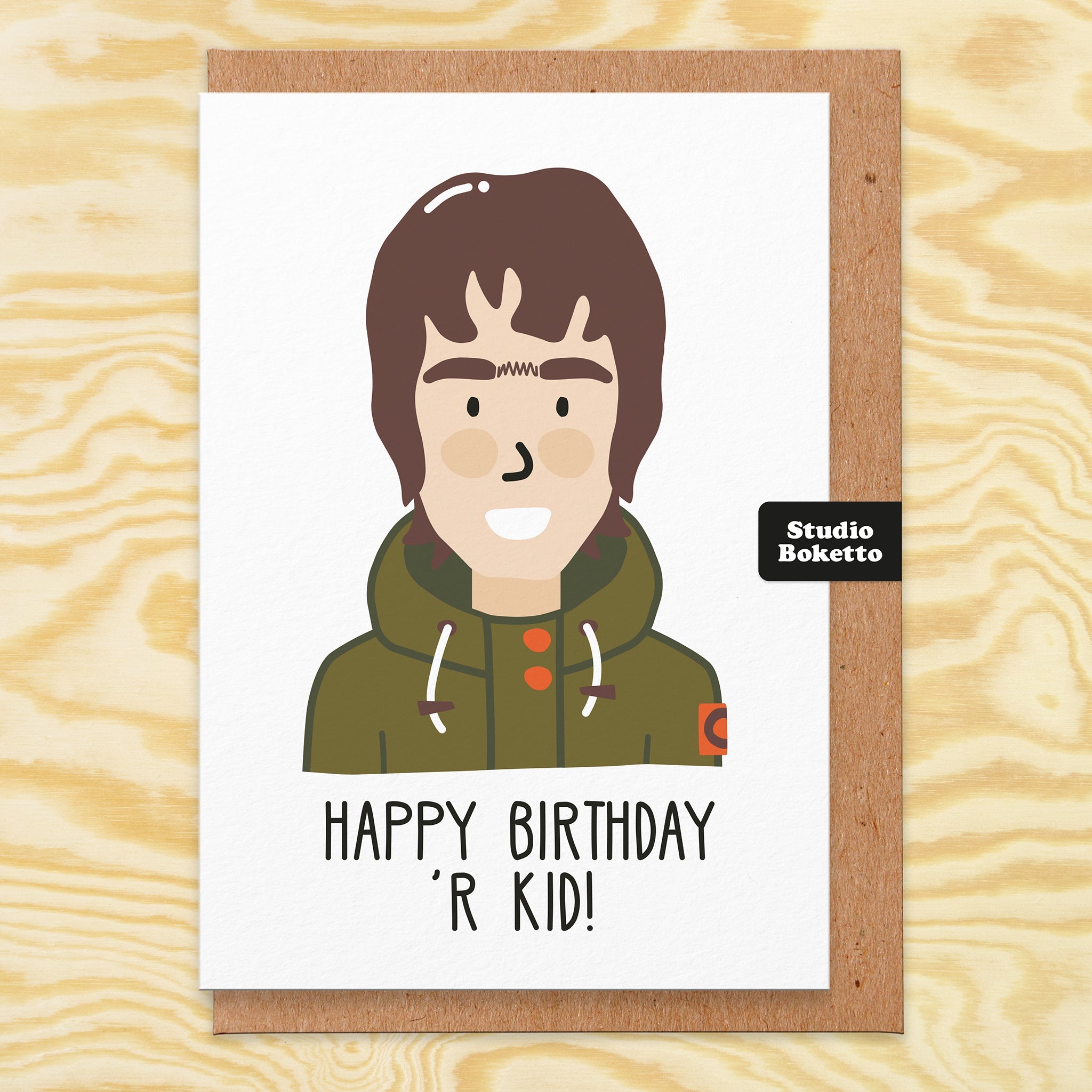 Liam Gallagher Birthday Card, made in England