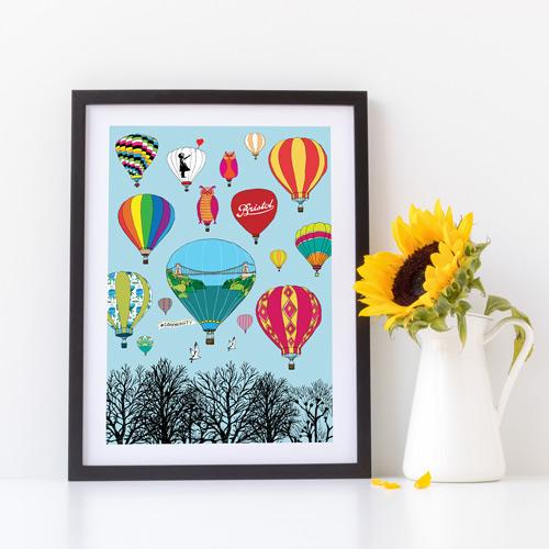 Bristol International Balloon Fiesta art print at Eclectic Gift Shop