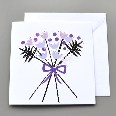 Purple Bouquet Card