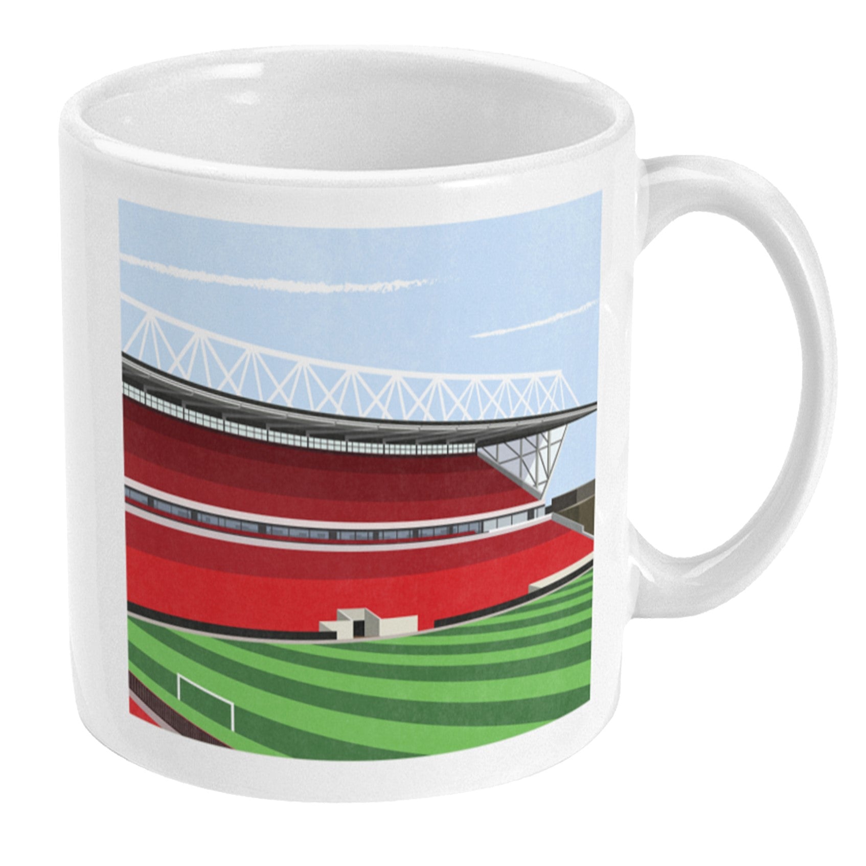 Bristol City mug featuring an illustration Ashton Gate