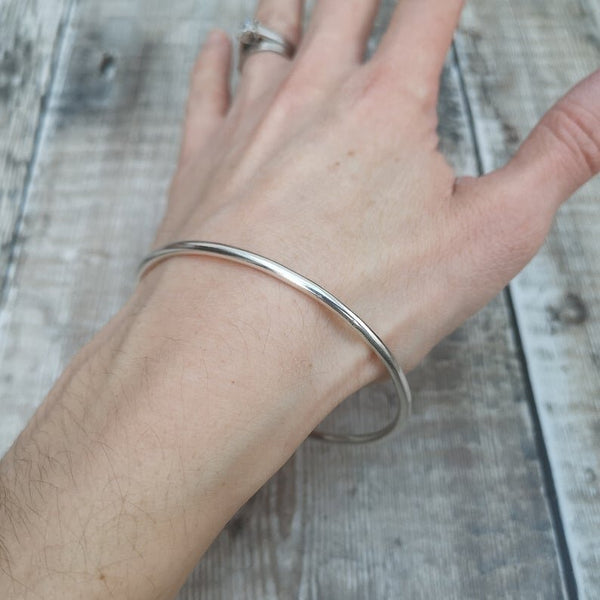 Chunky Sterling Silver Bangle