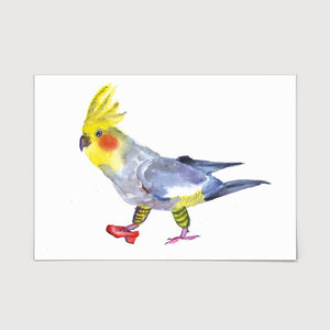 Cockatoo in One Shoe Print