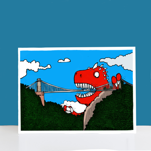 Dinosaur Vs Bridge Print