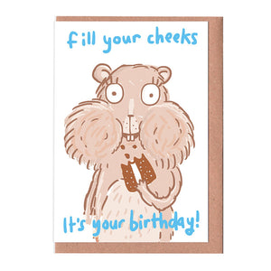 Fill Your Cheeks Birthday Card