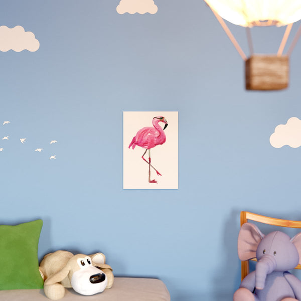 Flamingo Art Print in nursery