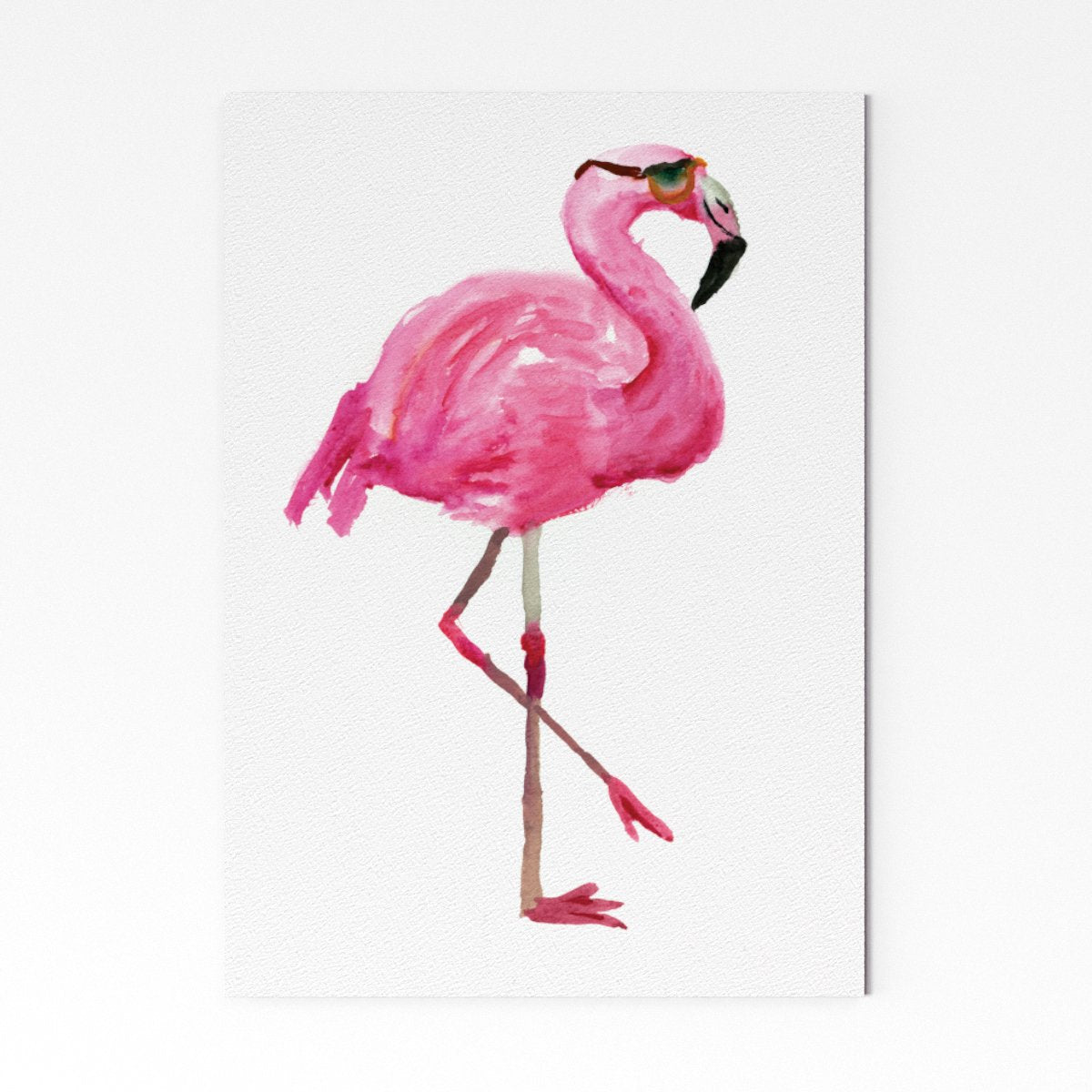 Flamingo Art Print in Sunglasses