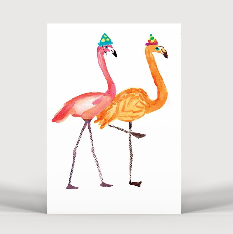 Flamingos in Pantyhose Print