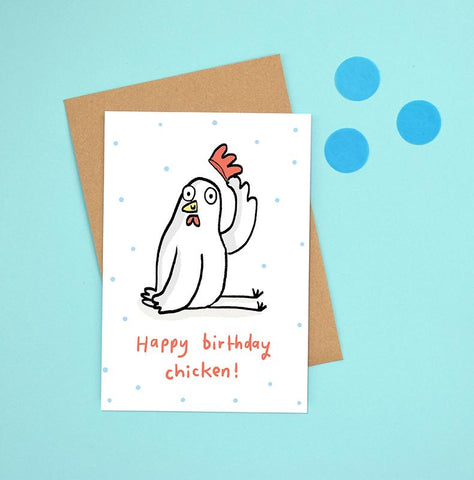 Happy Birthday Chicken Card