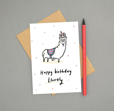 Happy Birthday Llovely Llama Card