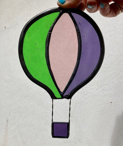 Stained Glass Hot Air Balloon, handmade in Bristol, England