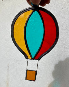 Stained Glass Hot Air Balloon, handmade in Bristol England