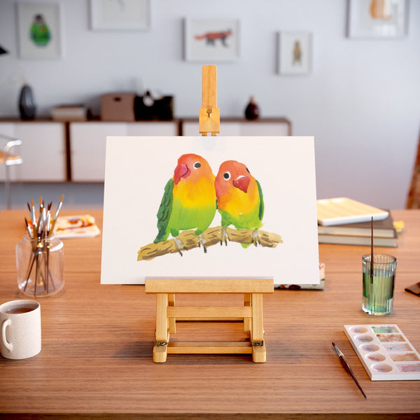 Love Birds Art Print on easel