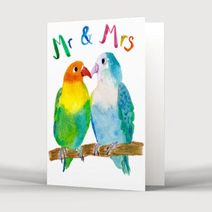 Mr & Mrs Wedding Card by Rosie Webb at Eclectic Gift Shop Bristol