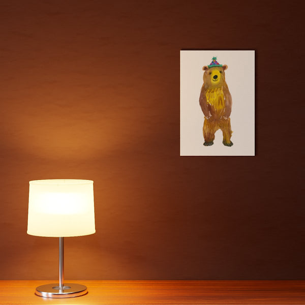 Quirky Bear Art print in study