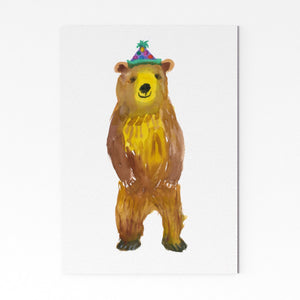Party Bear Art Print by Rosie Webb