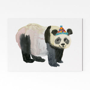 Panda watercolour art print by Rosie Webb