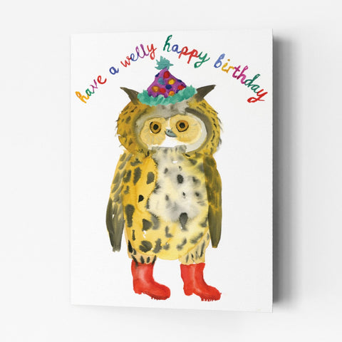 Owl Birthday Card made in Bristol