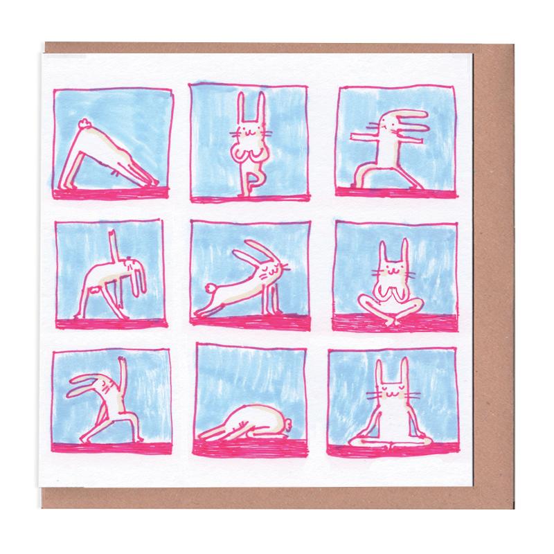 Yoga Rabbit Card