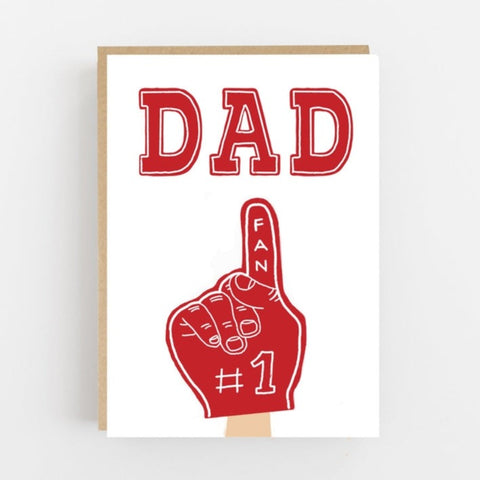 Dad No.1 Fan Greetings Card