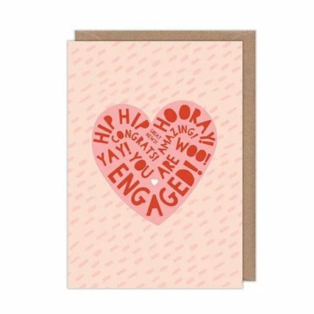 Heart Engagement Greetings Card