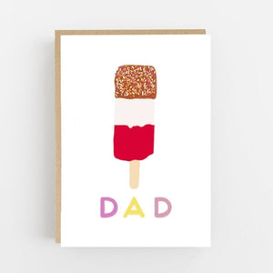 Fab Dad Ice Lolly Greetings Card