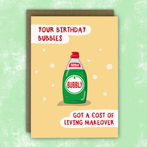 Cost of Living Crisis birthday card