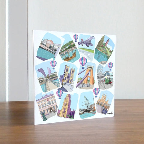 Bristol Sketches Greetings Card by Dona B drawings | Eclectic Gift Shop