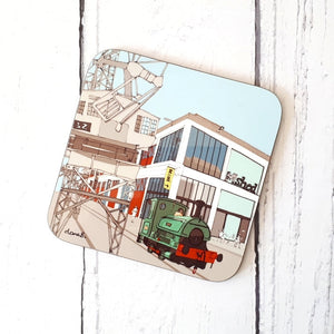 M Shed Bristol Coaster by Dona B drawings | Eclectic Gift Shop
