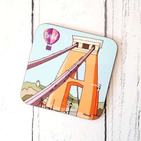 Clifton Suspension Bridge Coaster by Dona B drawings | Eclectic Gift Shop