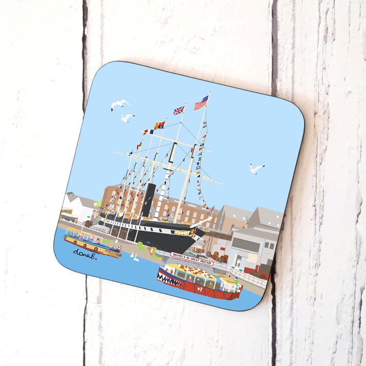 Floating Bristol Coaster by Dona B drawings | Eclectic Gift Shop