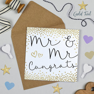 Mr and Mr Wedding Card for gay couple