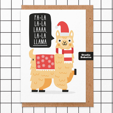 Cute Llama Christmas Card