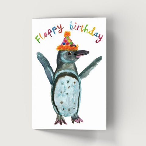 Penguin Birthday Card by Rosie Webb
