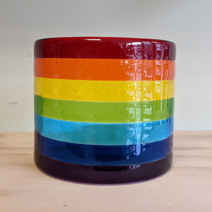 Fused Glass Rainbow Curve Pride Decoration
