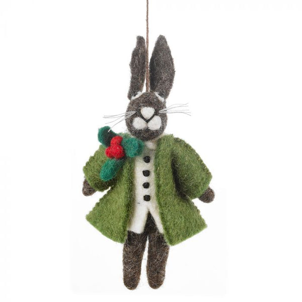 Handmade Felt Hare Christmas Tree Hanging Decoration