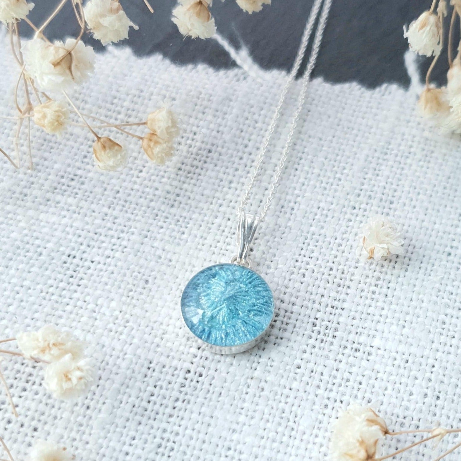 Aquamarine, March birthstone, pendant, handmade in Bristol