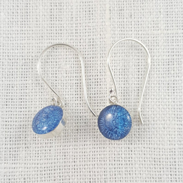 Sapphire drop earrings handmade in Bristol