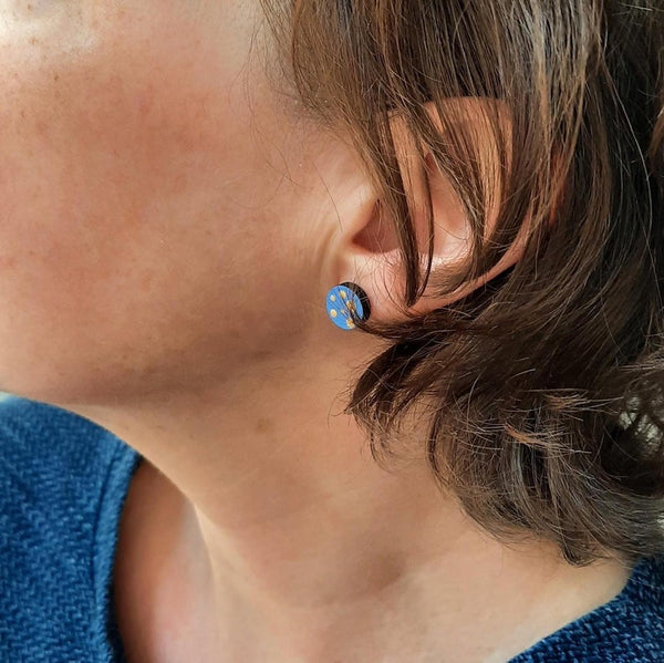 Contemporary, bold earrings, handmade in Portishead