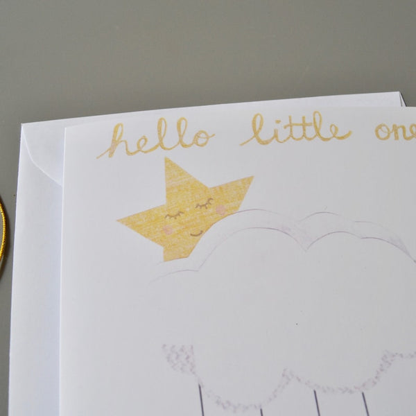 "hello little one" New Baby Card