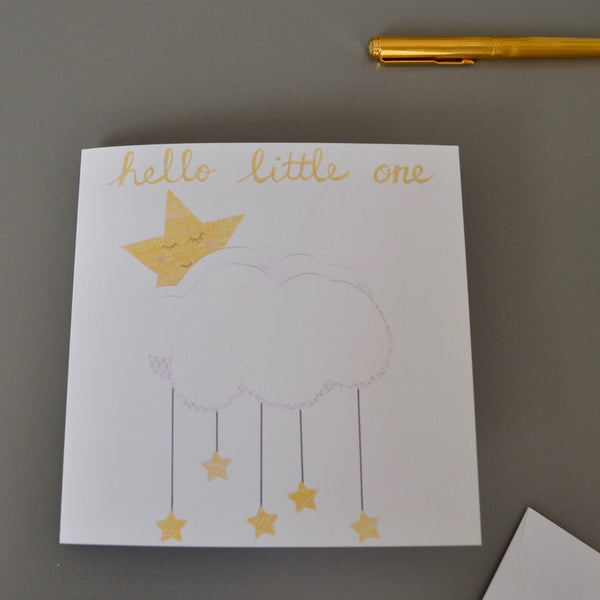 "hello little one" New Baby Card