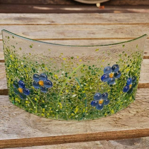 Forget-Me-Not fused Glass unique gift